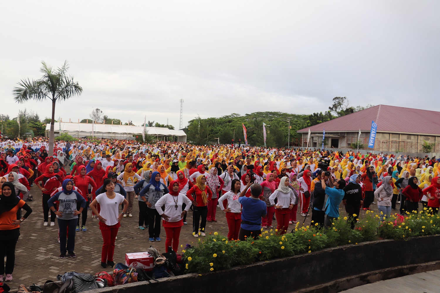 PERSIAPAN KIRAB BENDERA MERAH PUTIH MEMPERINGATI HUT RI KE 78 DI BENTENG MARLBOROUHG.
